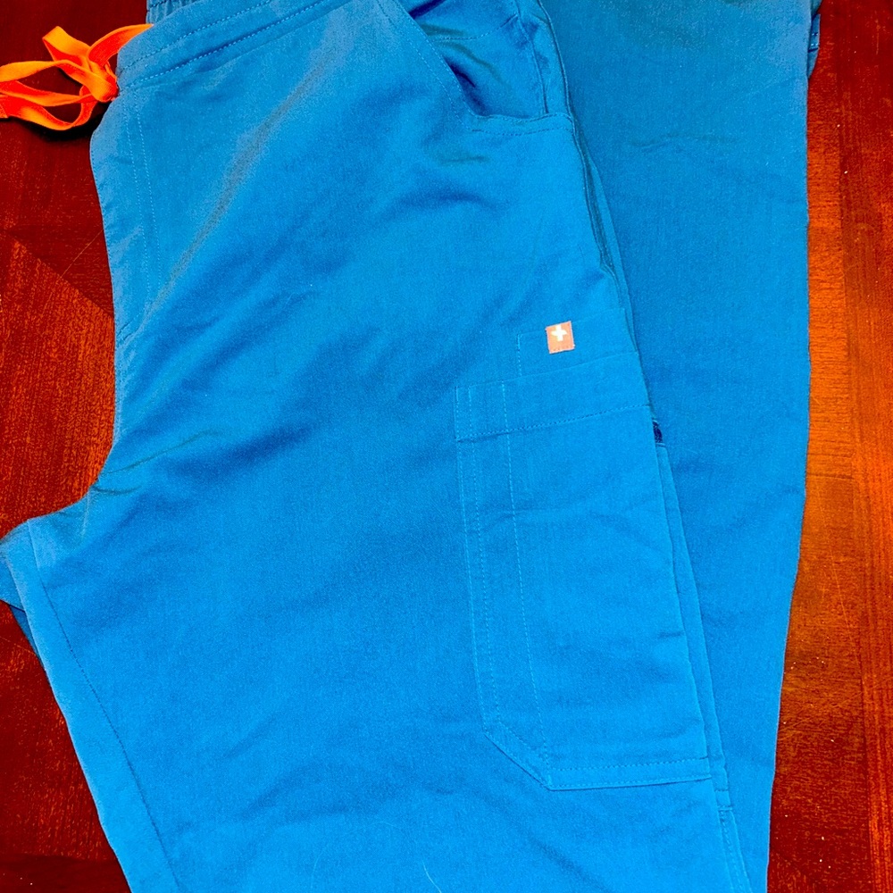 Figs blue scrub pants